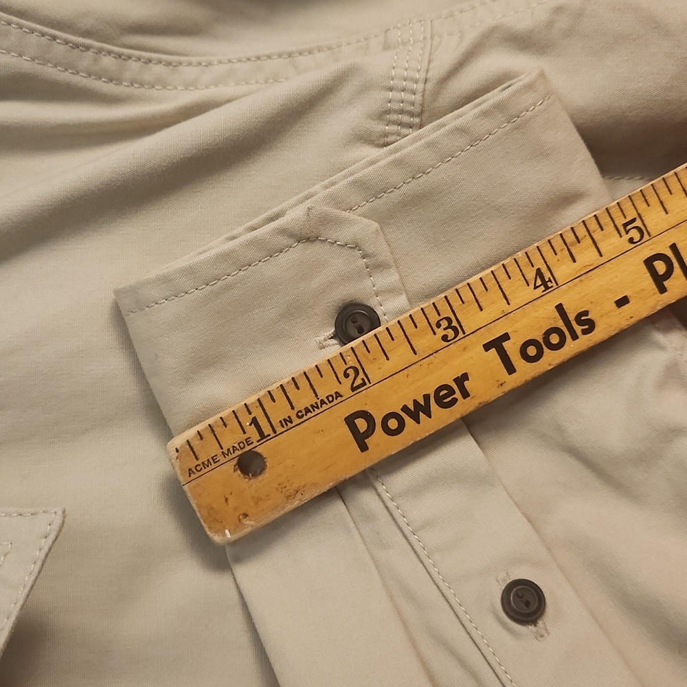 Roots Men's Beige Button-Down Shirt – Classic Utility Cotton - Picture 13 of 14